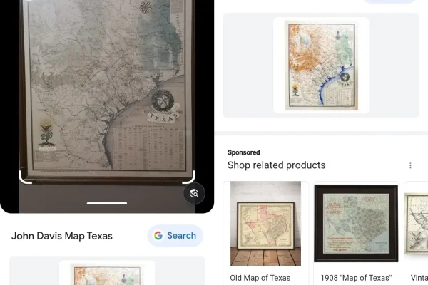 Google lens searching for a painting