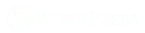 Wordpress logo icon white on transparent background