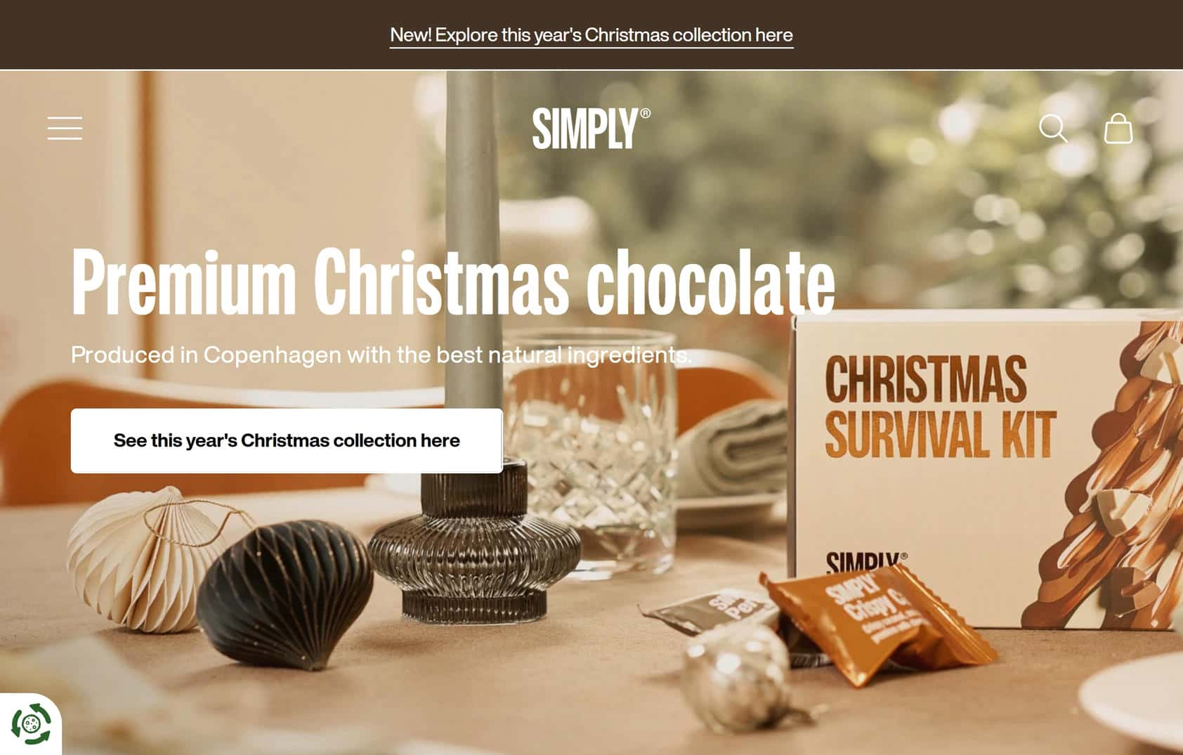 Simply chocolate website