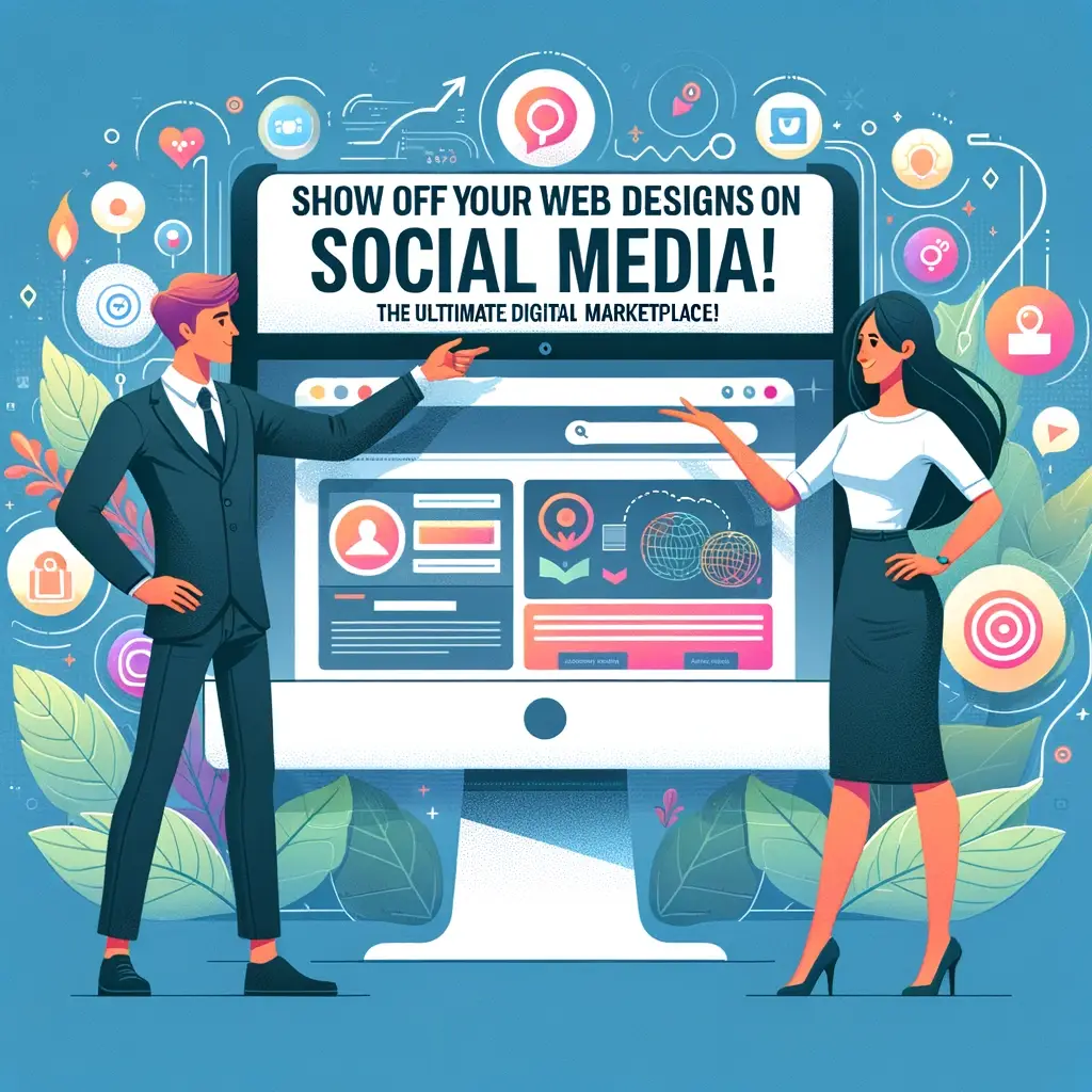 web design and social media share on social