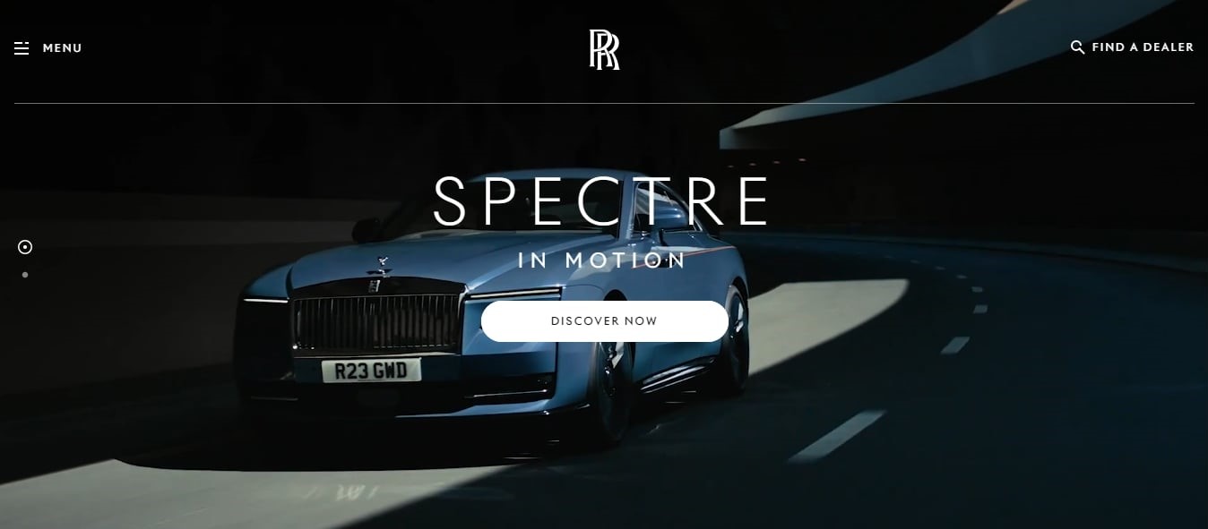 Rolls Royce Spectre on the road