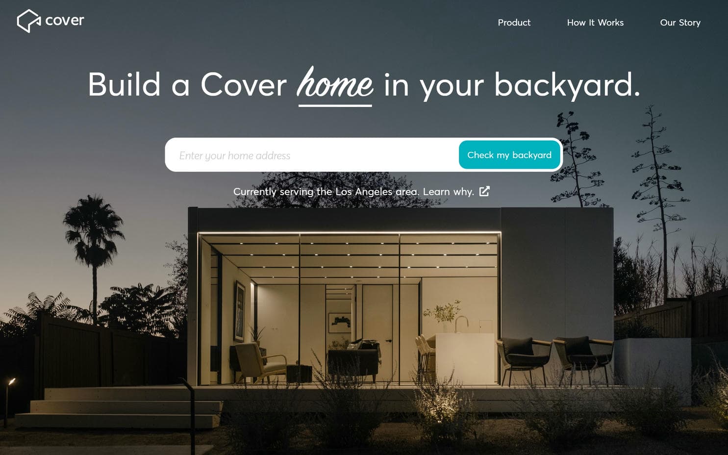 Cover home construction website