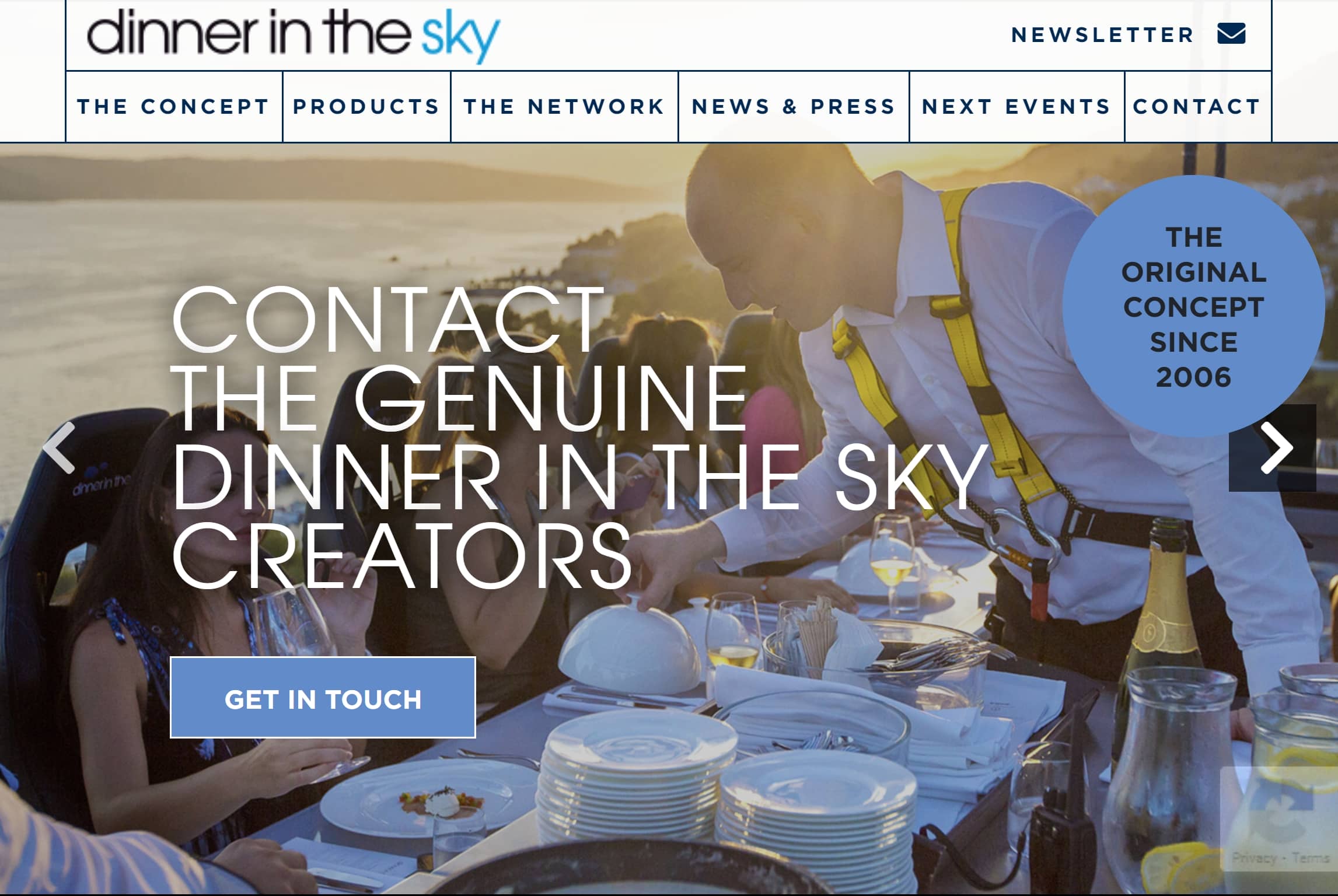 Dinner in the Sky best restaurant website.