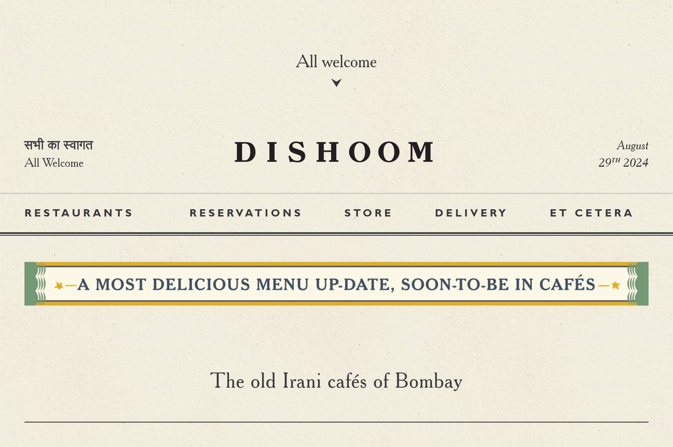 Dishoom best restaurant website.