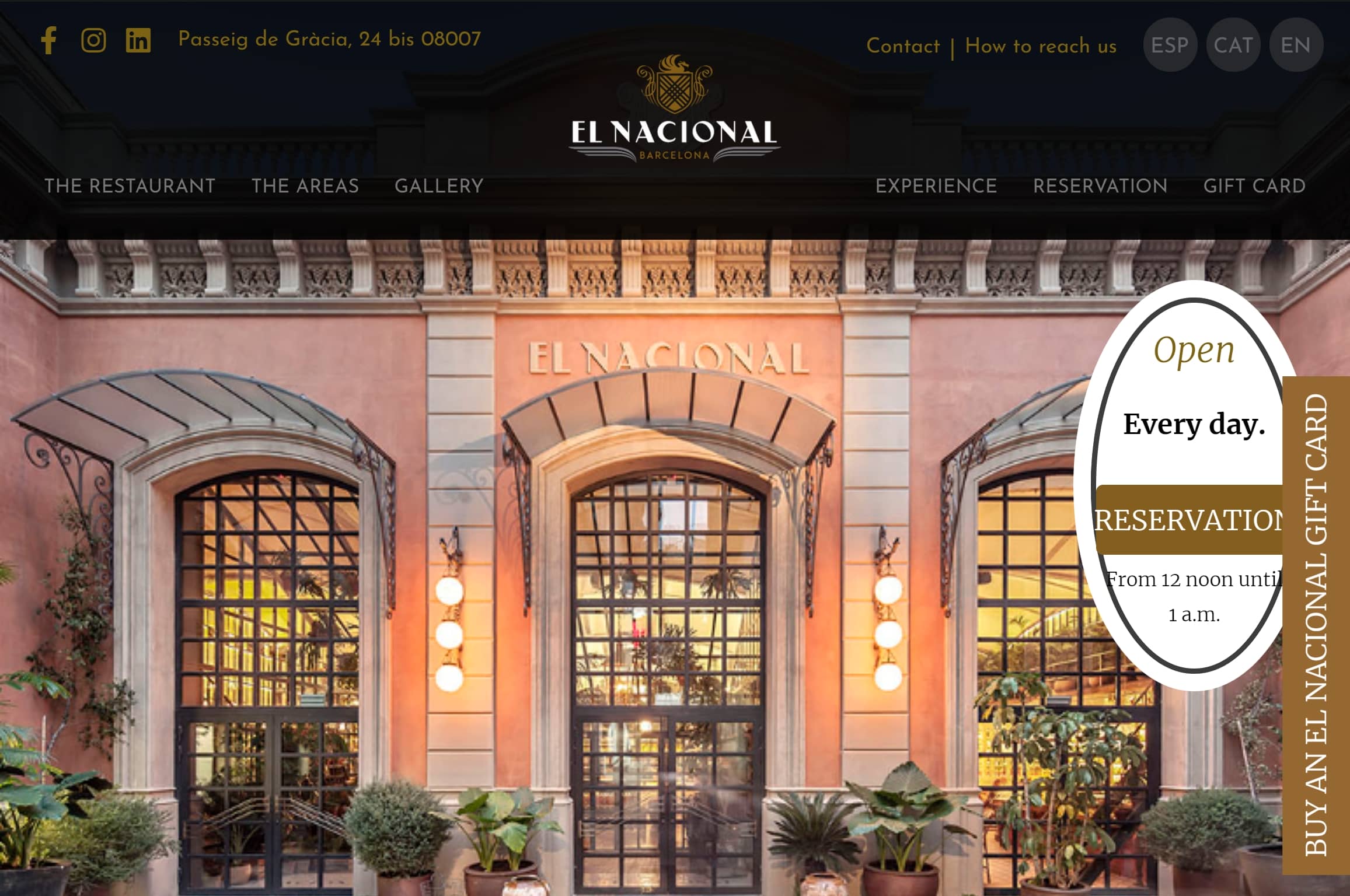 El Nacional Barcelona best restaurant website