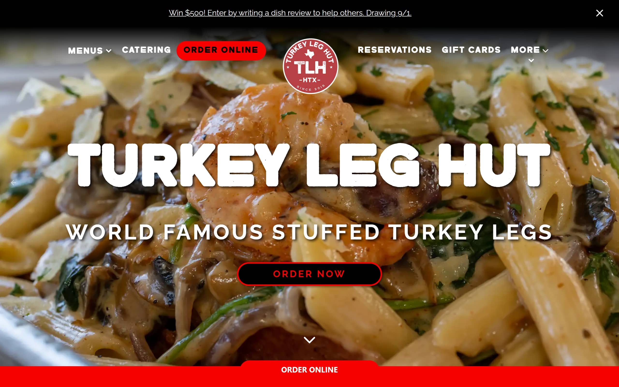 Turkey Leg Hut best restaurant website.