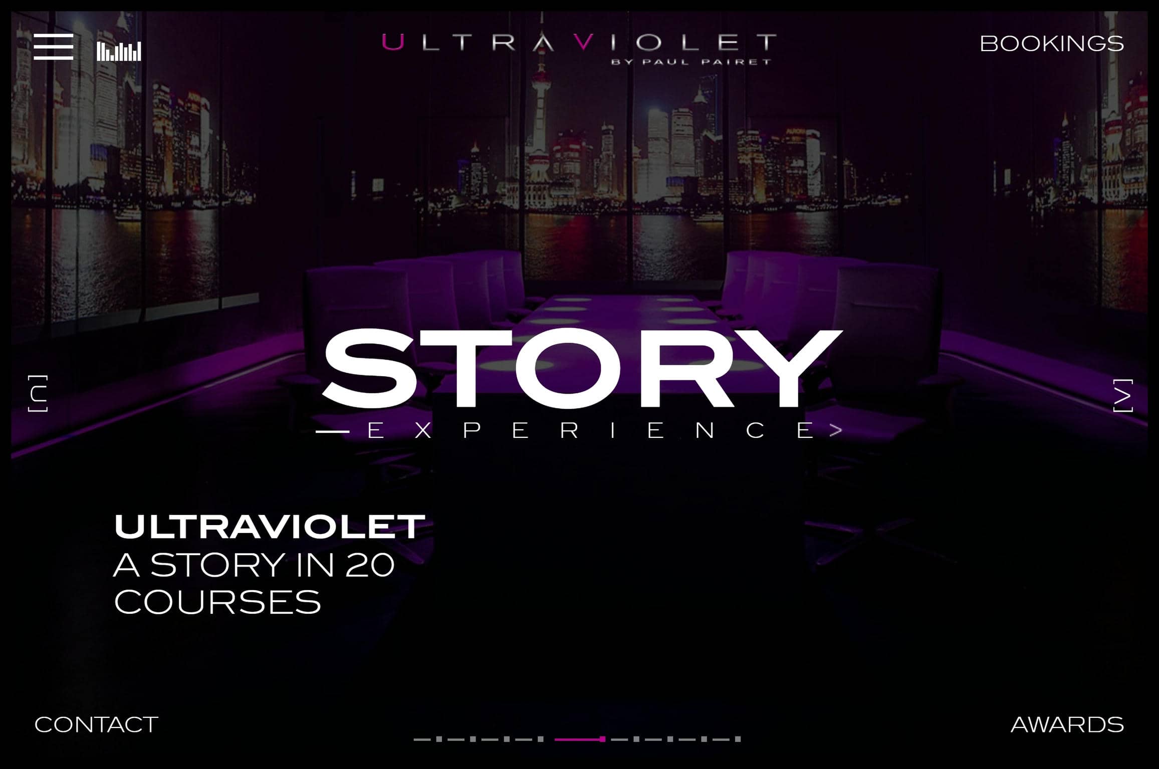 Ultraviolet Restaurant by Paul Pairet website.