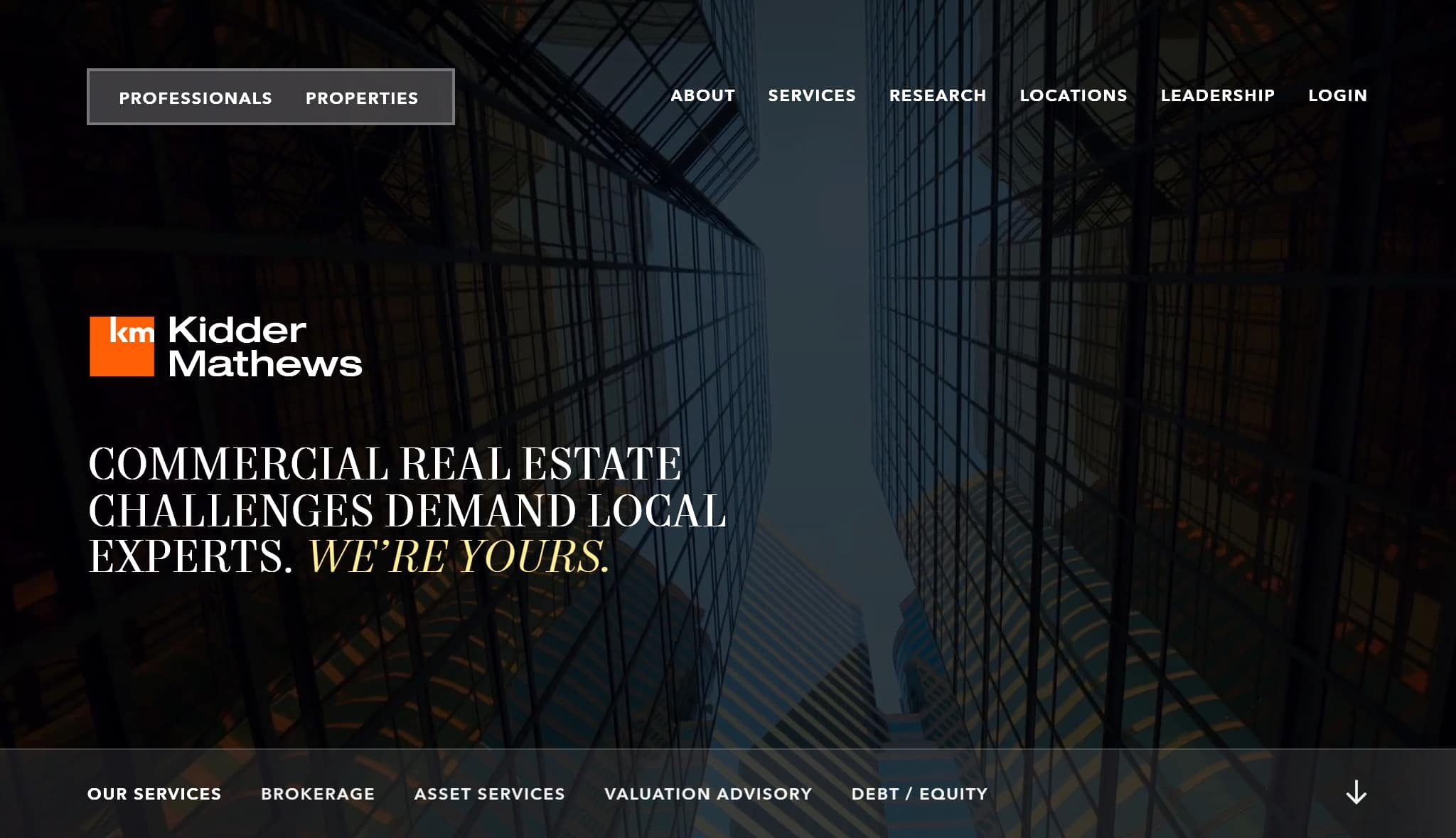 Kidder Mathews best commercial real estate website.