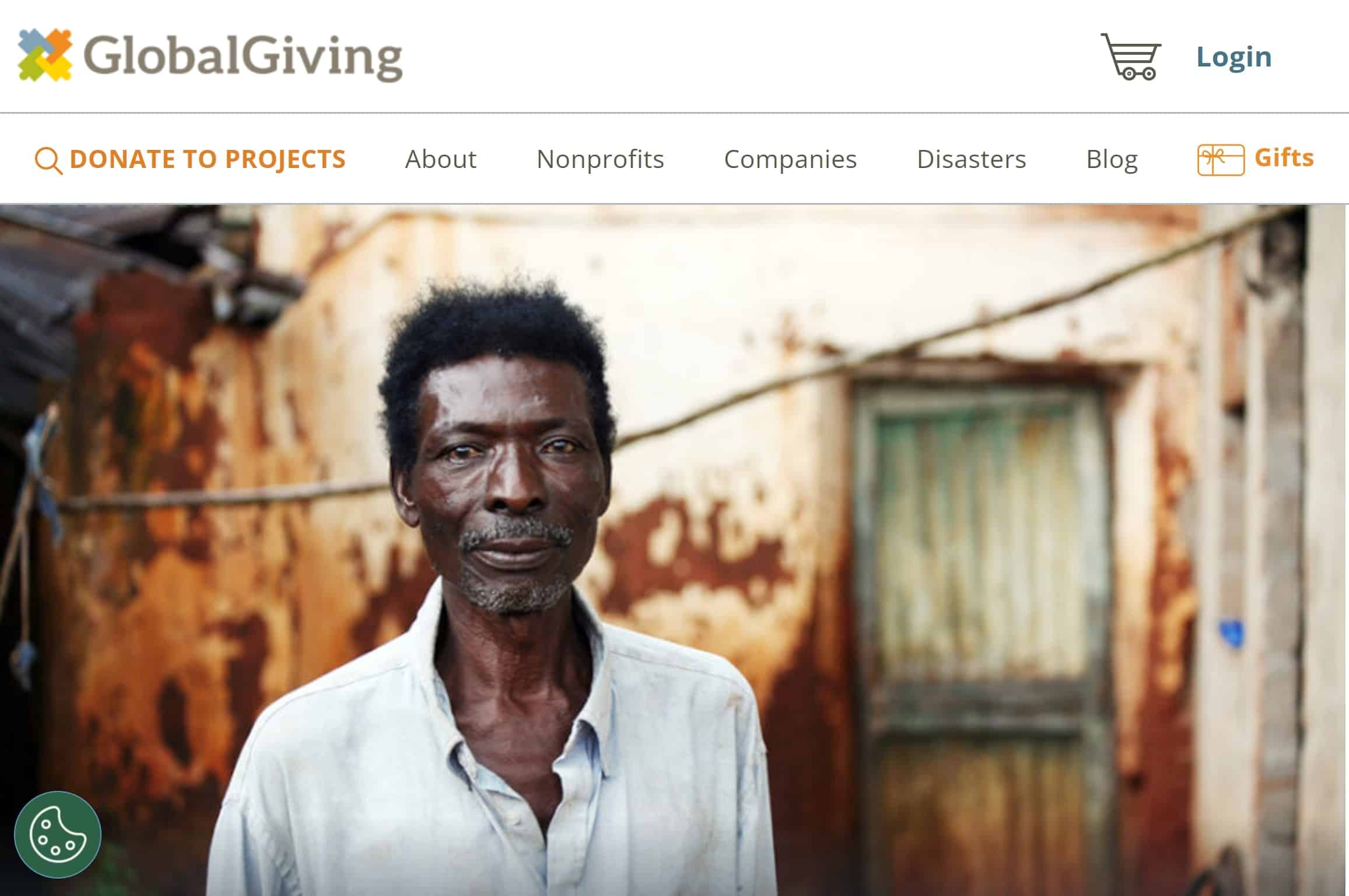 Global Giving website homepage.