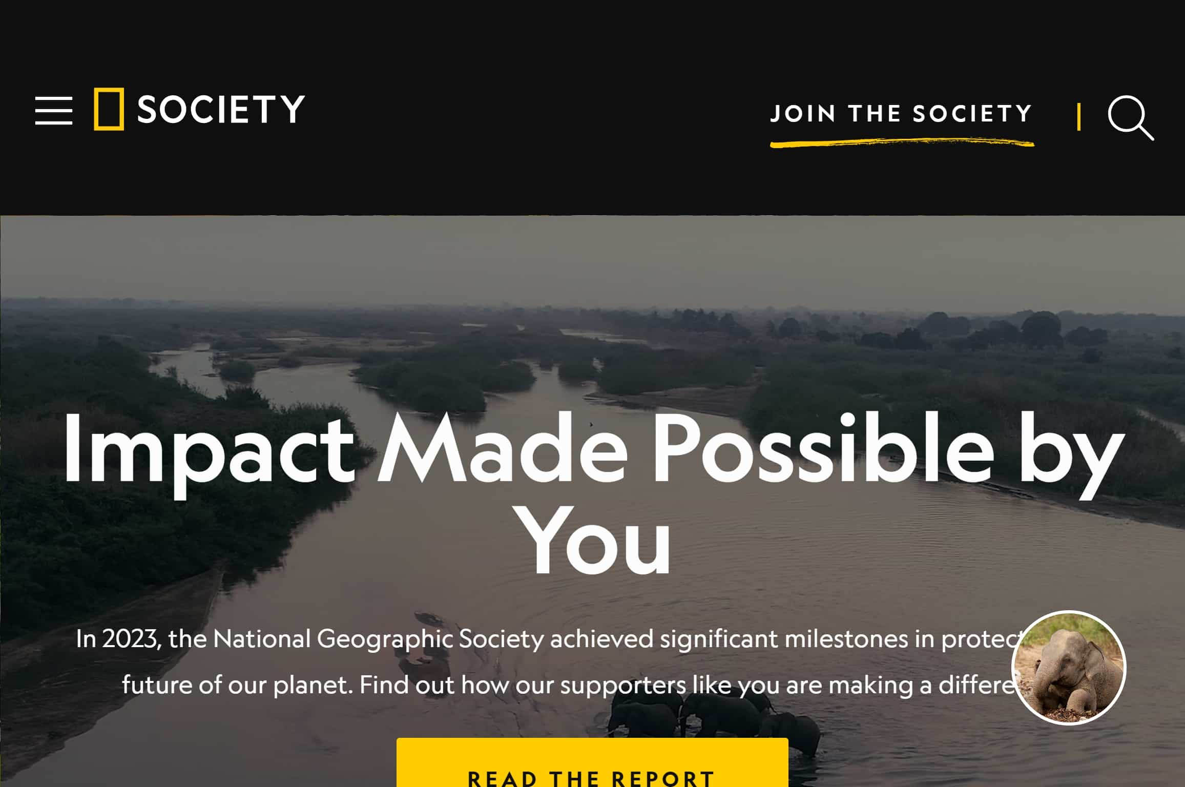 National Geographic Society homepage