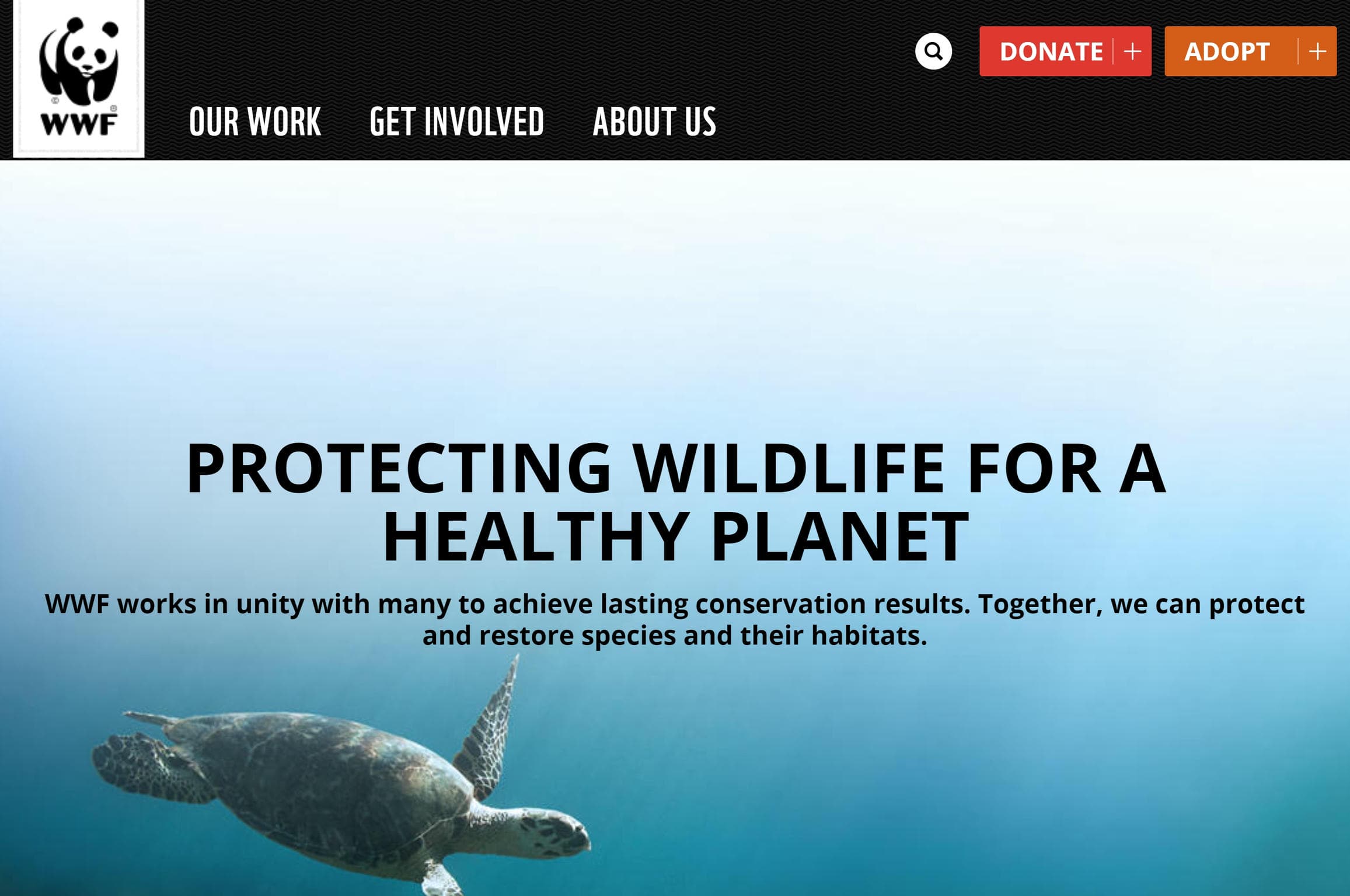 www.worldwildlife.org nonprofit website