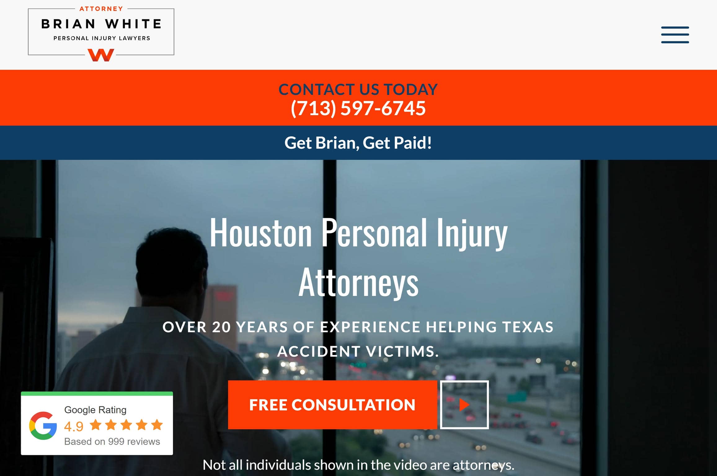 Personal injury website example