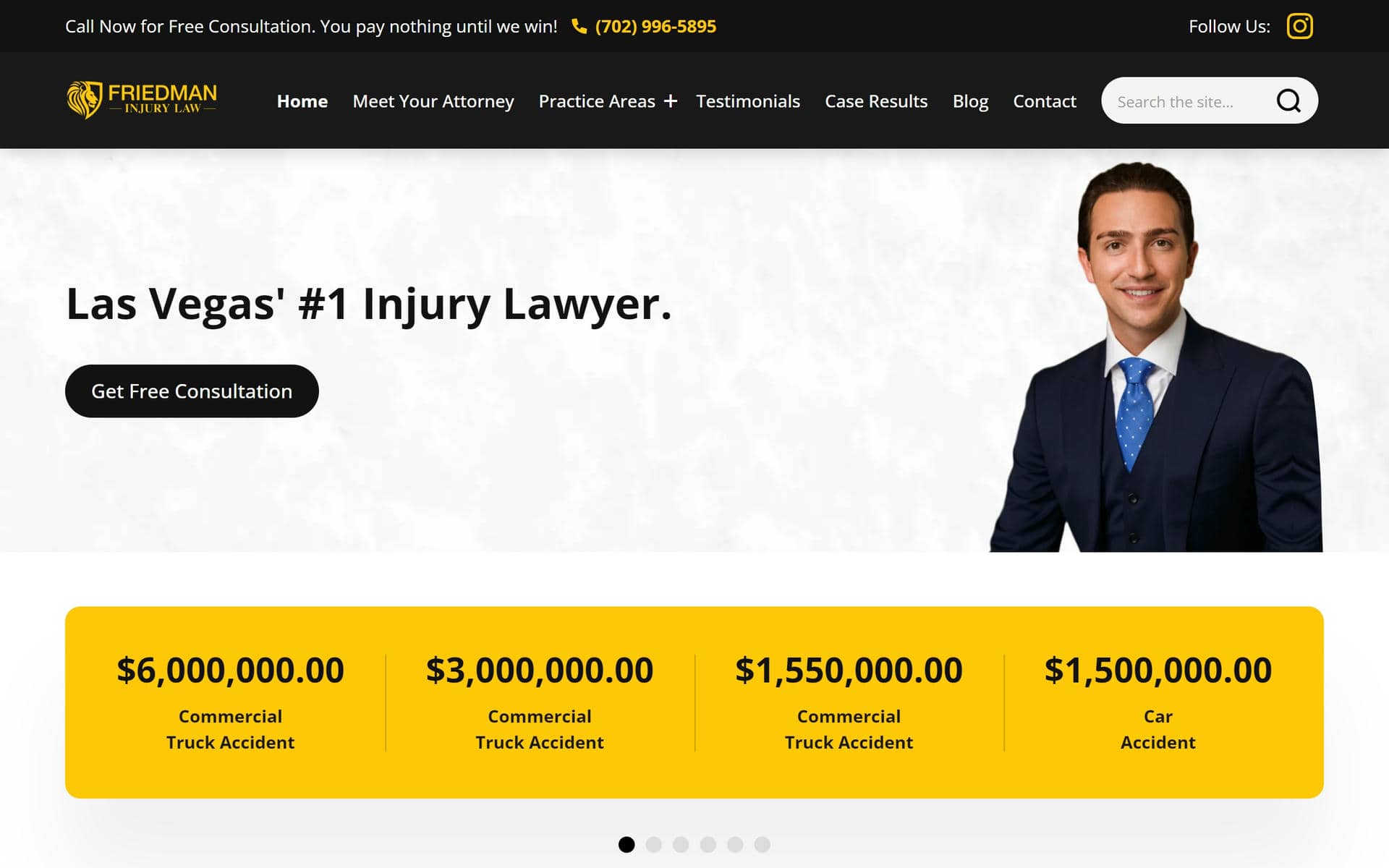 Personal injury website design