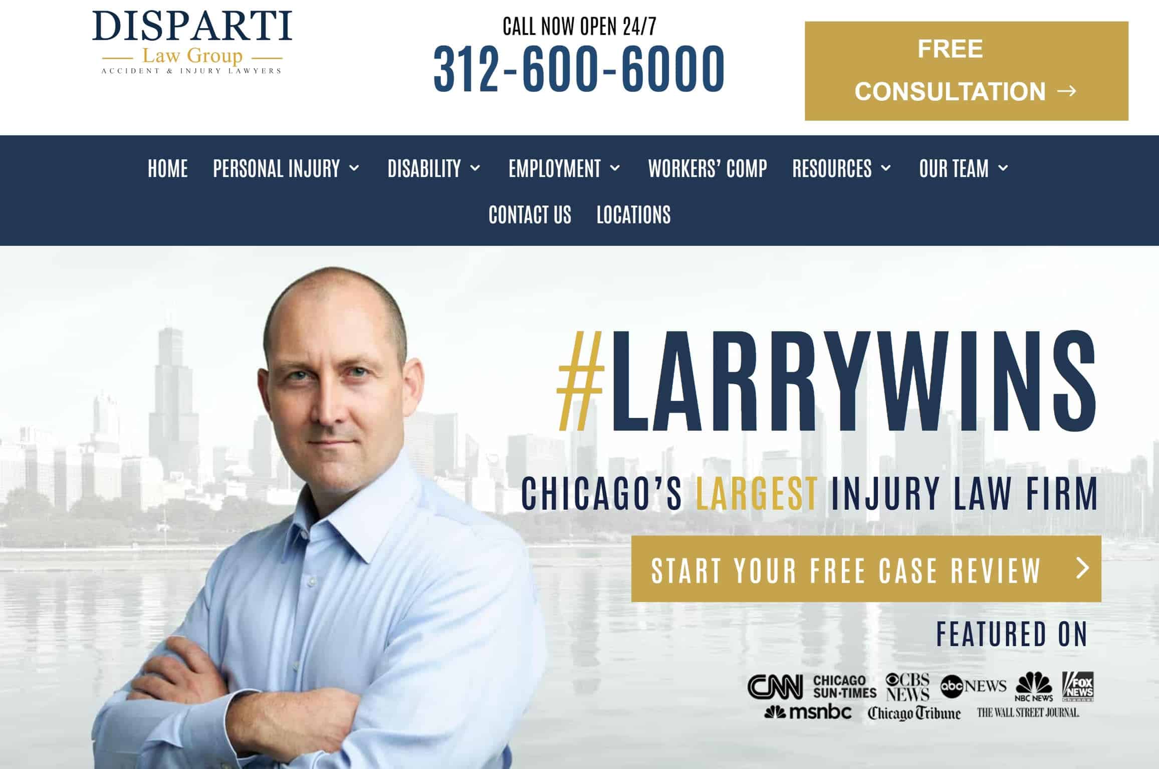 Personal injury attorney web design