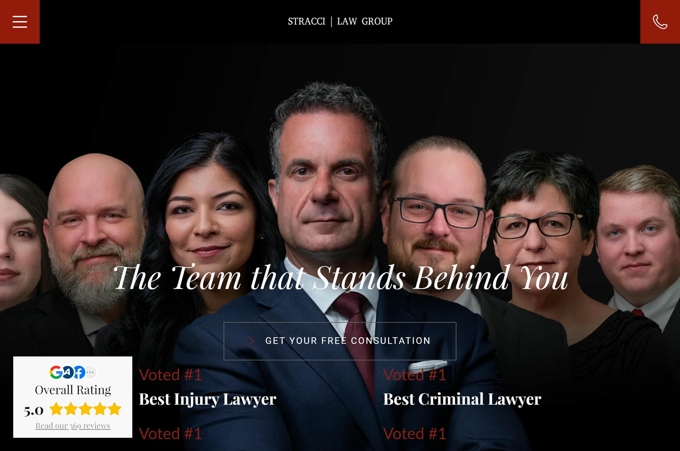 Stracci Law Group website