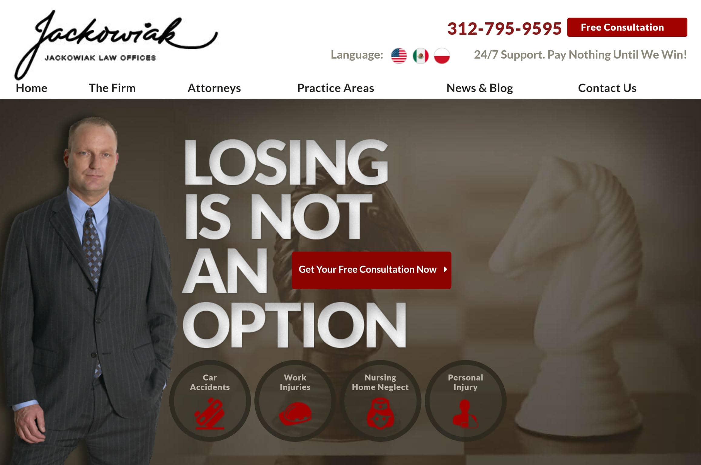 Best personal injury law firm website design example