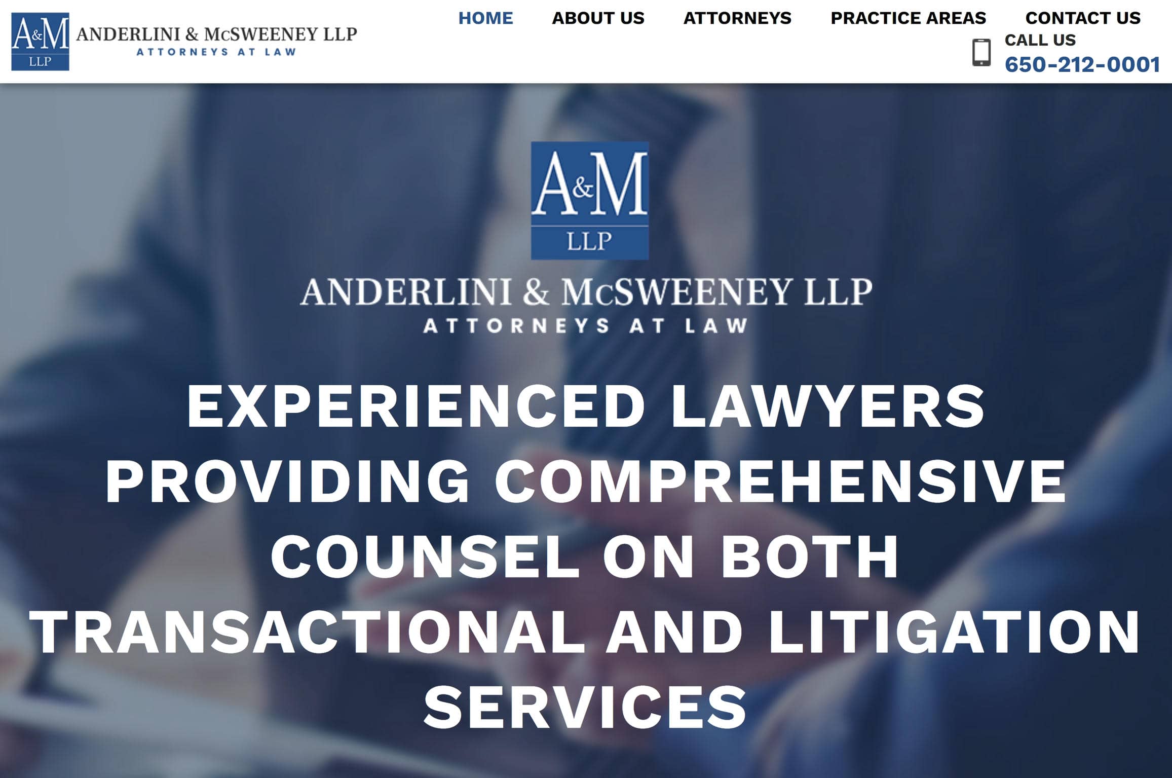 Best personal injury website design example