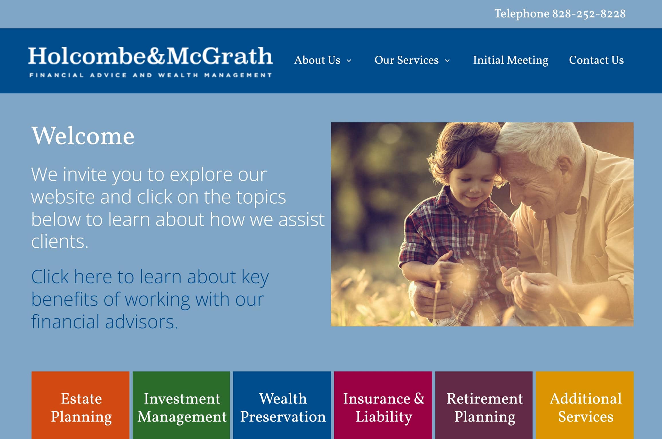 Financial advisor site design