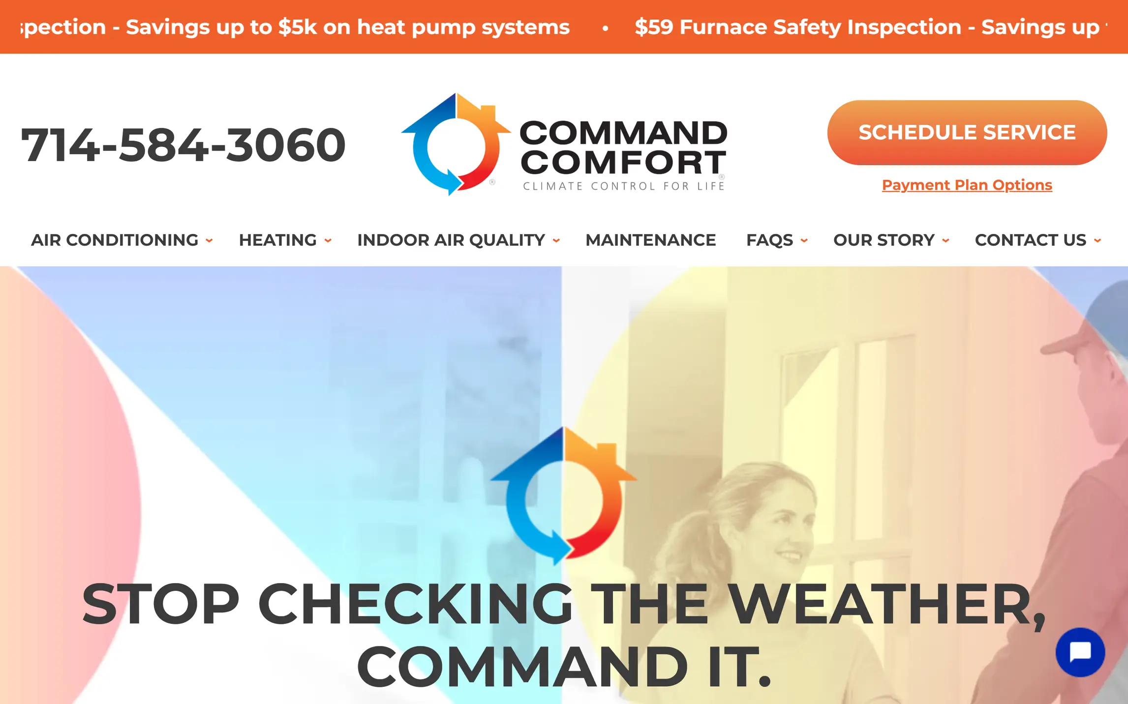 Best HVAC website design example