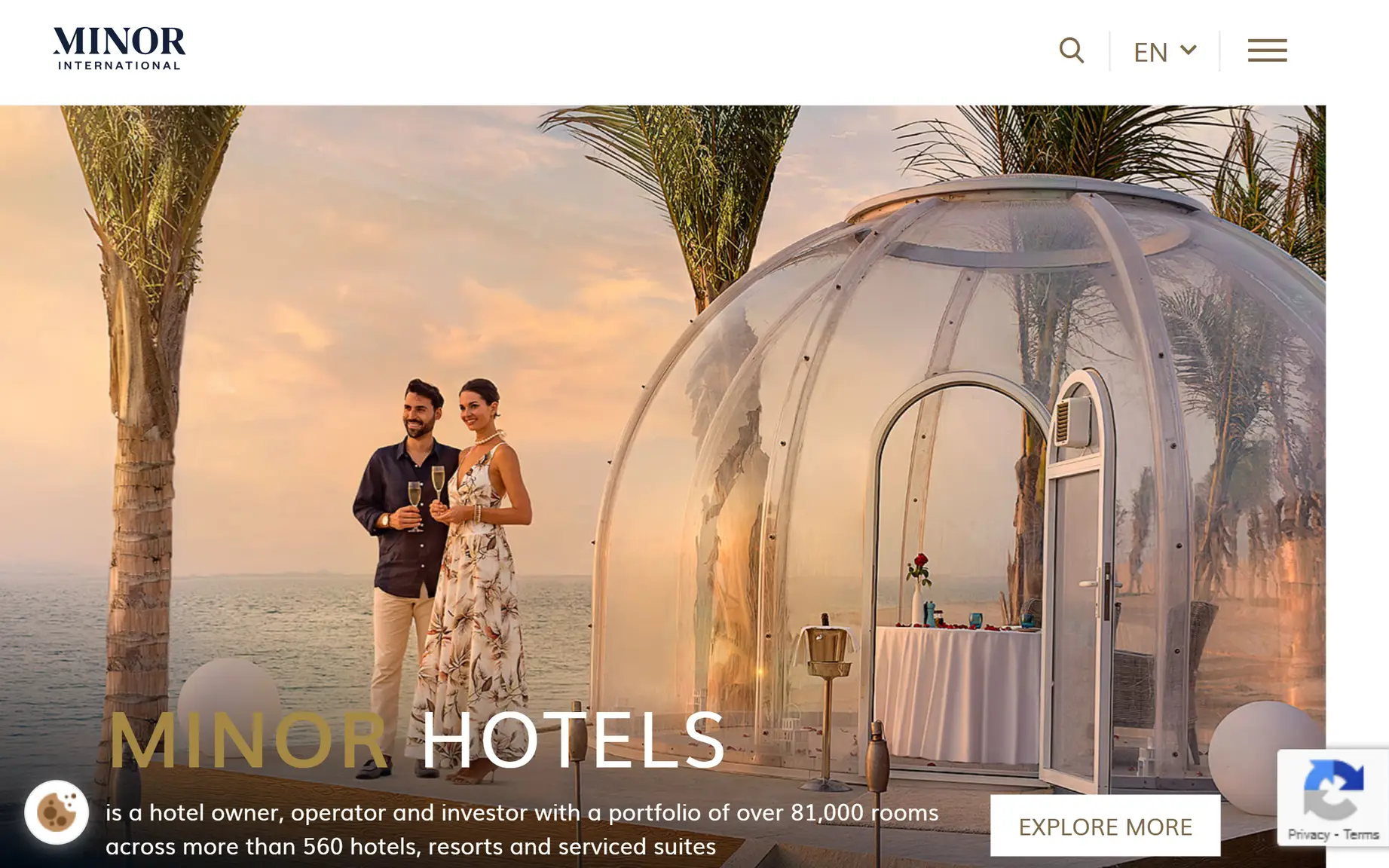 Best hospitality website design example