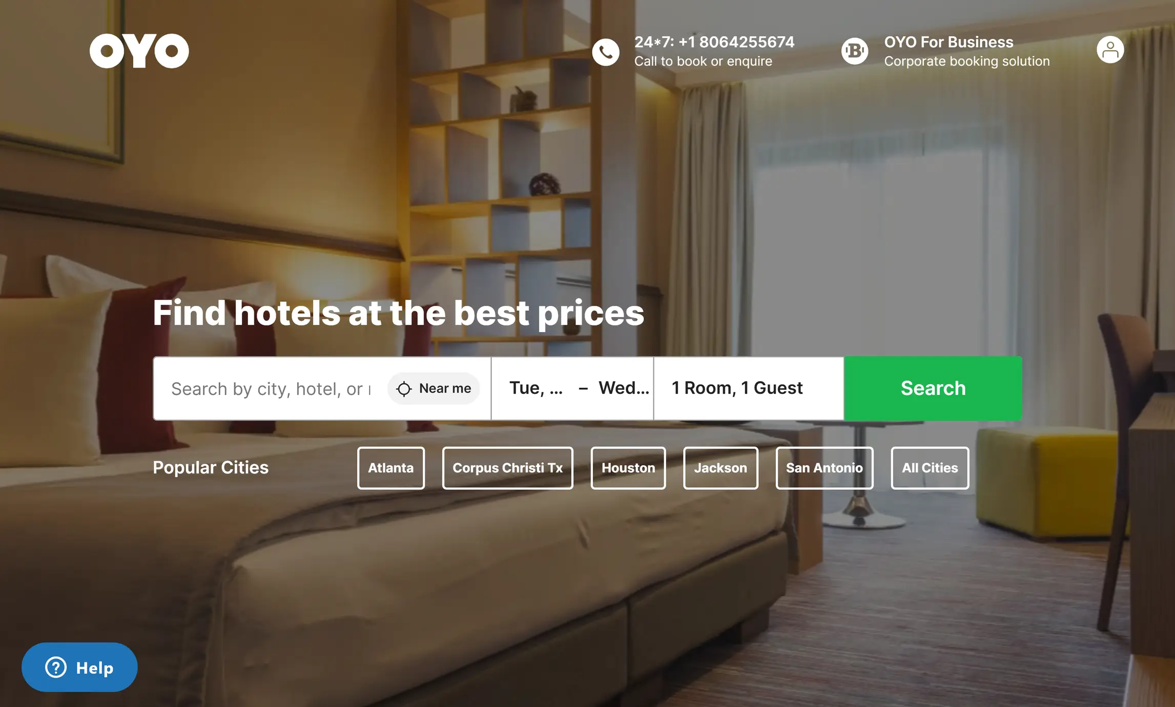 Best hospitality website design example