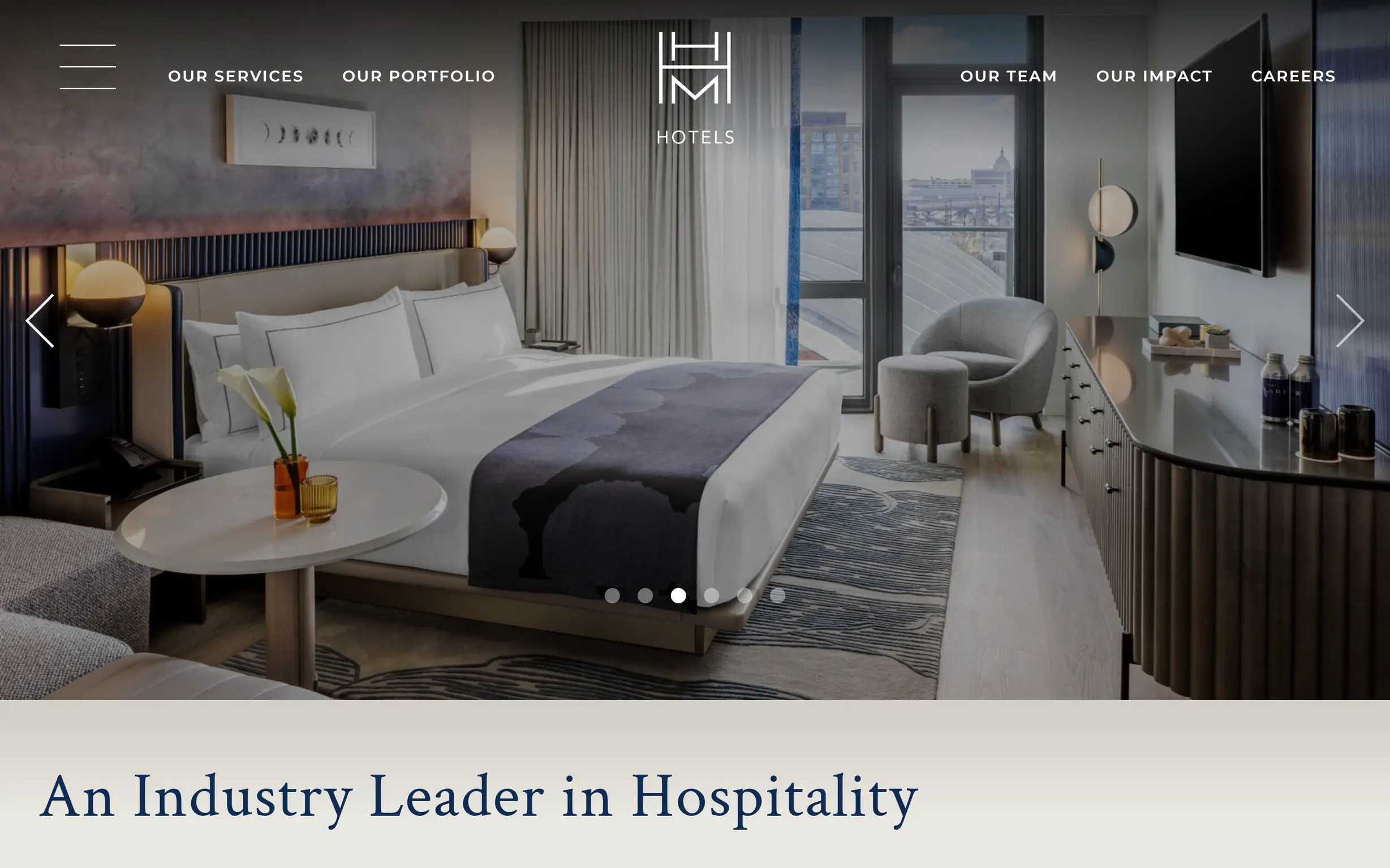 HHM Hotels website home page