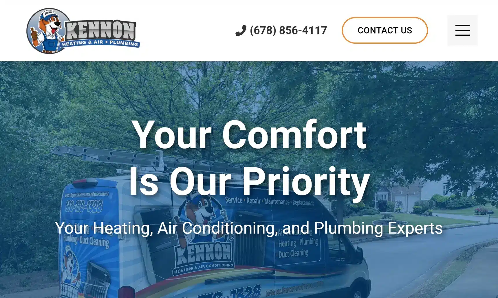 Kennon HVAC website