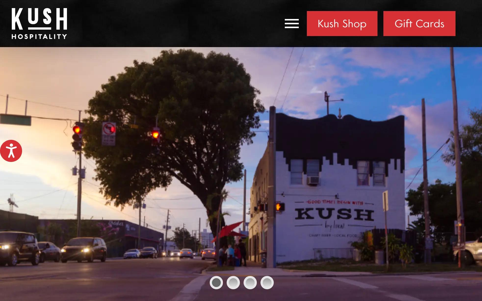 Kush Hospitality website design