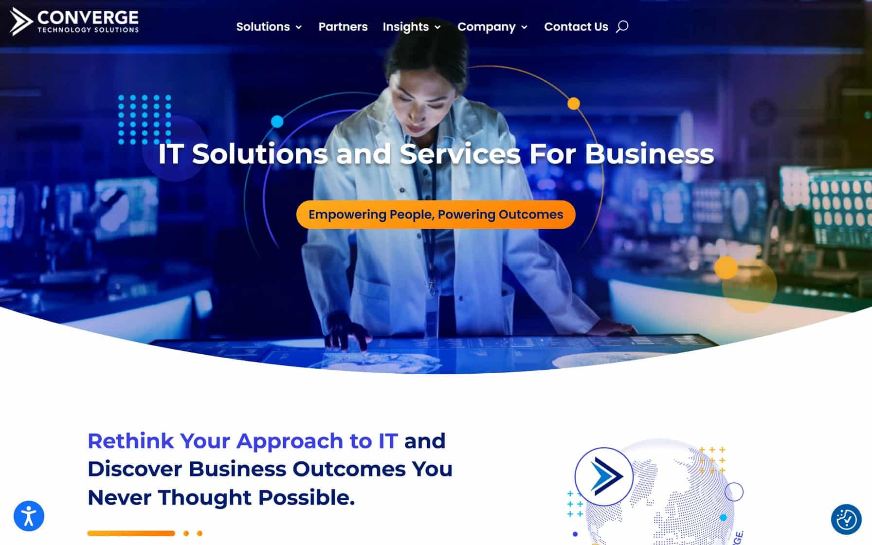 ConvergeTP website homepage