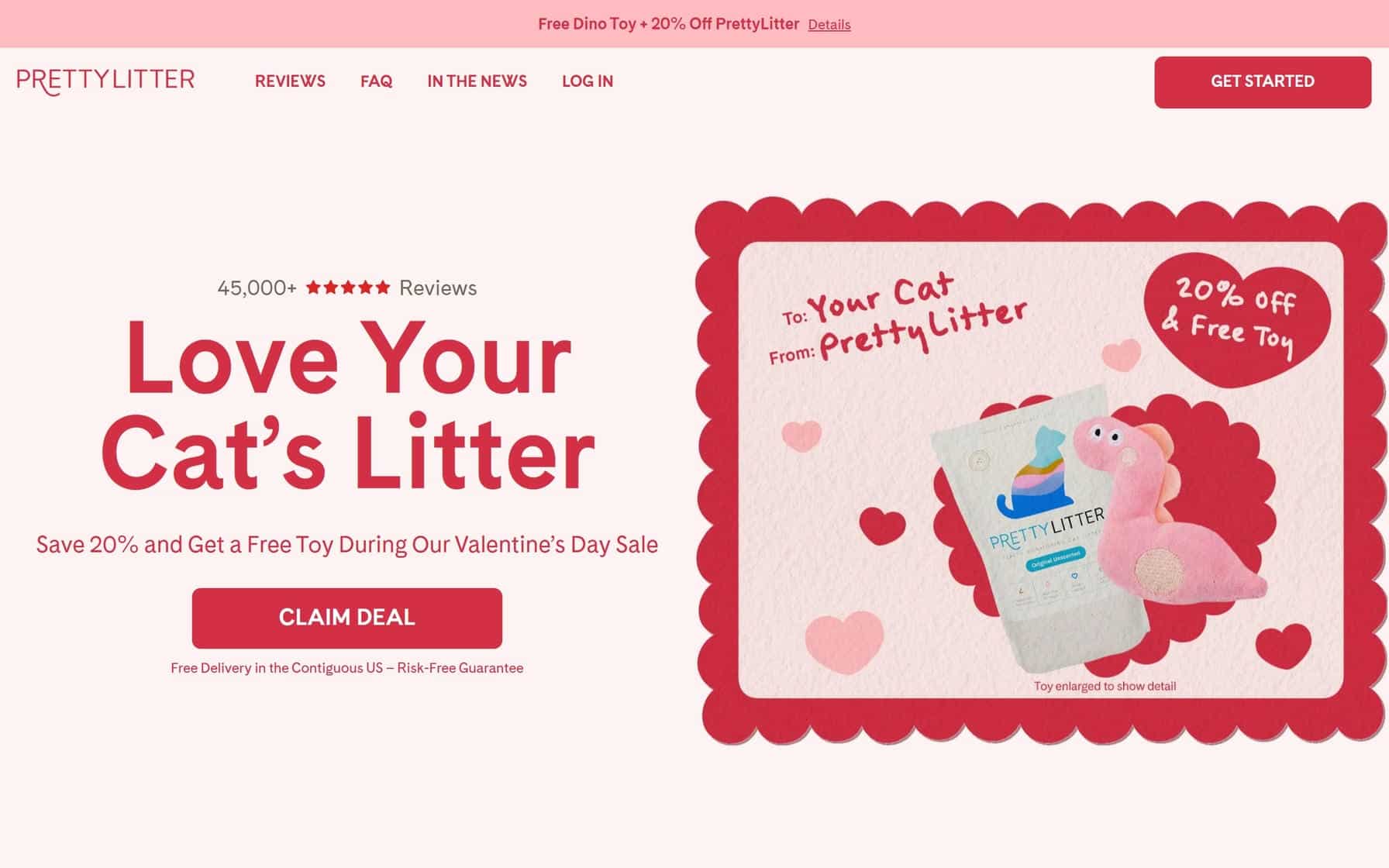 PrettyLitter website homepage