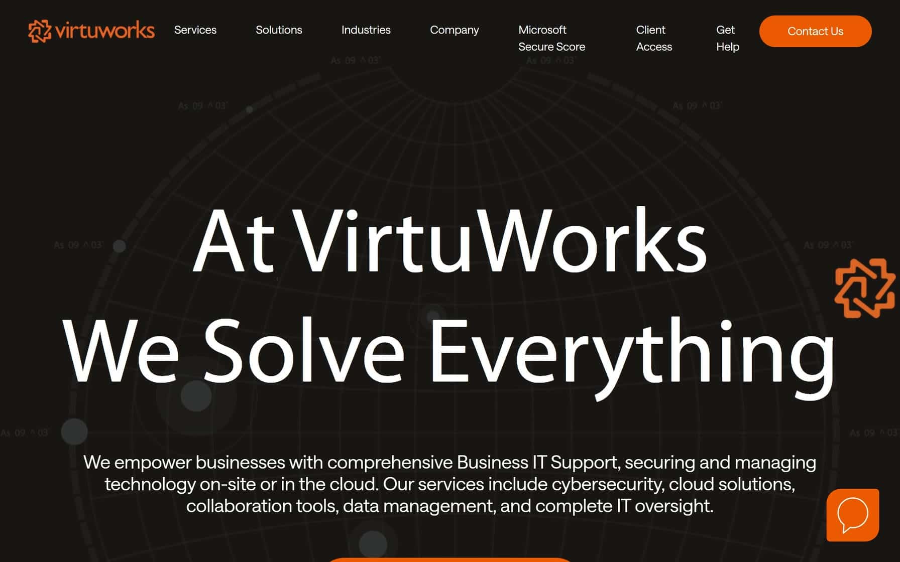 VirtuWorks website homepage