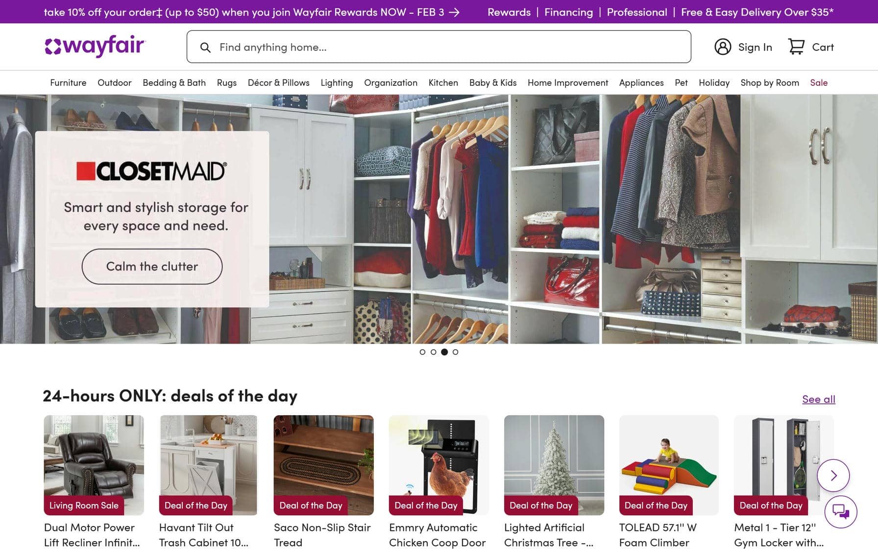 Wayfair best ecommerce