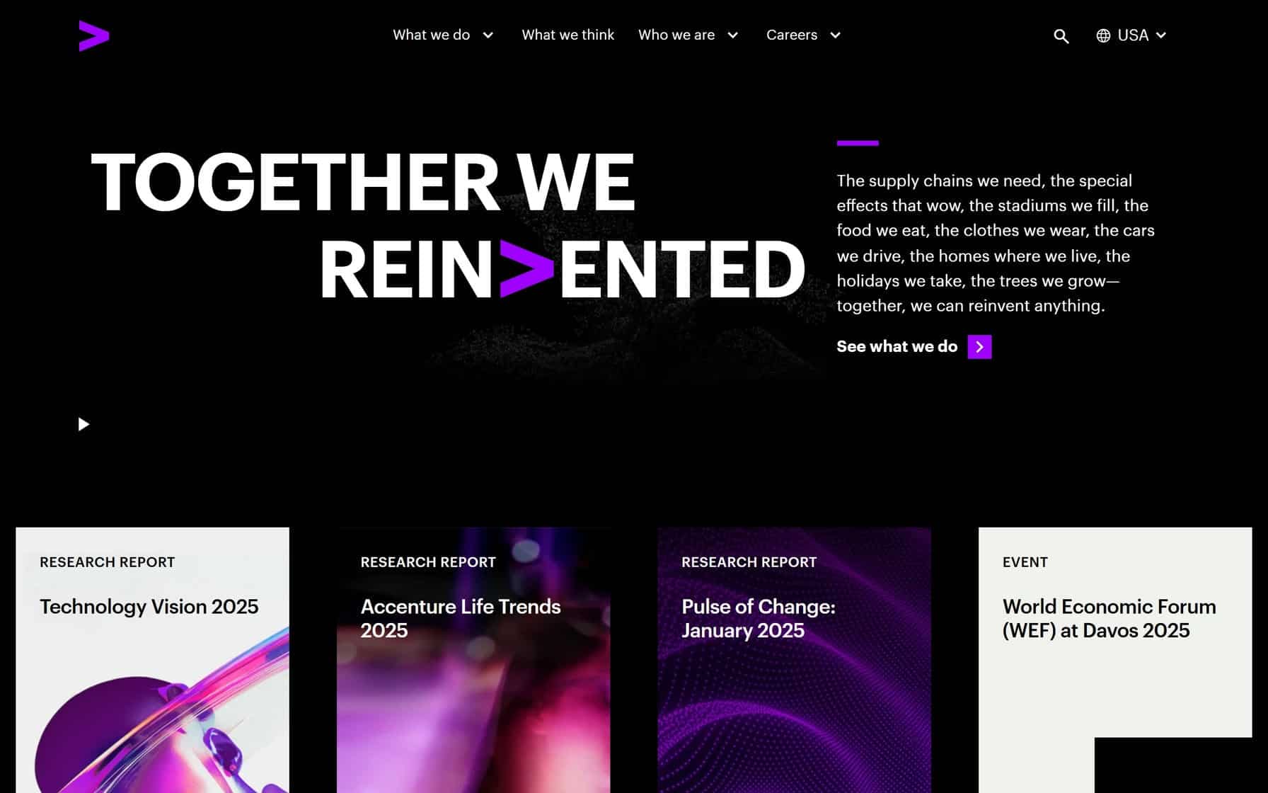 Accenture website homepage