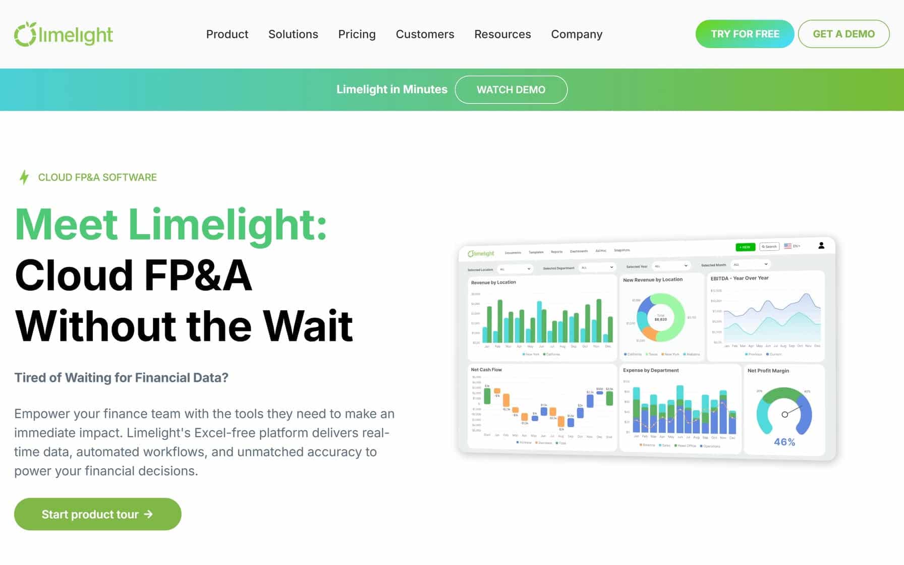 Limelight website homepage