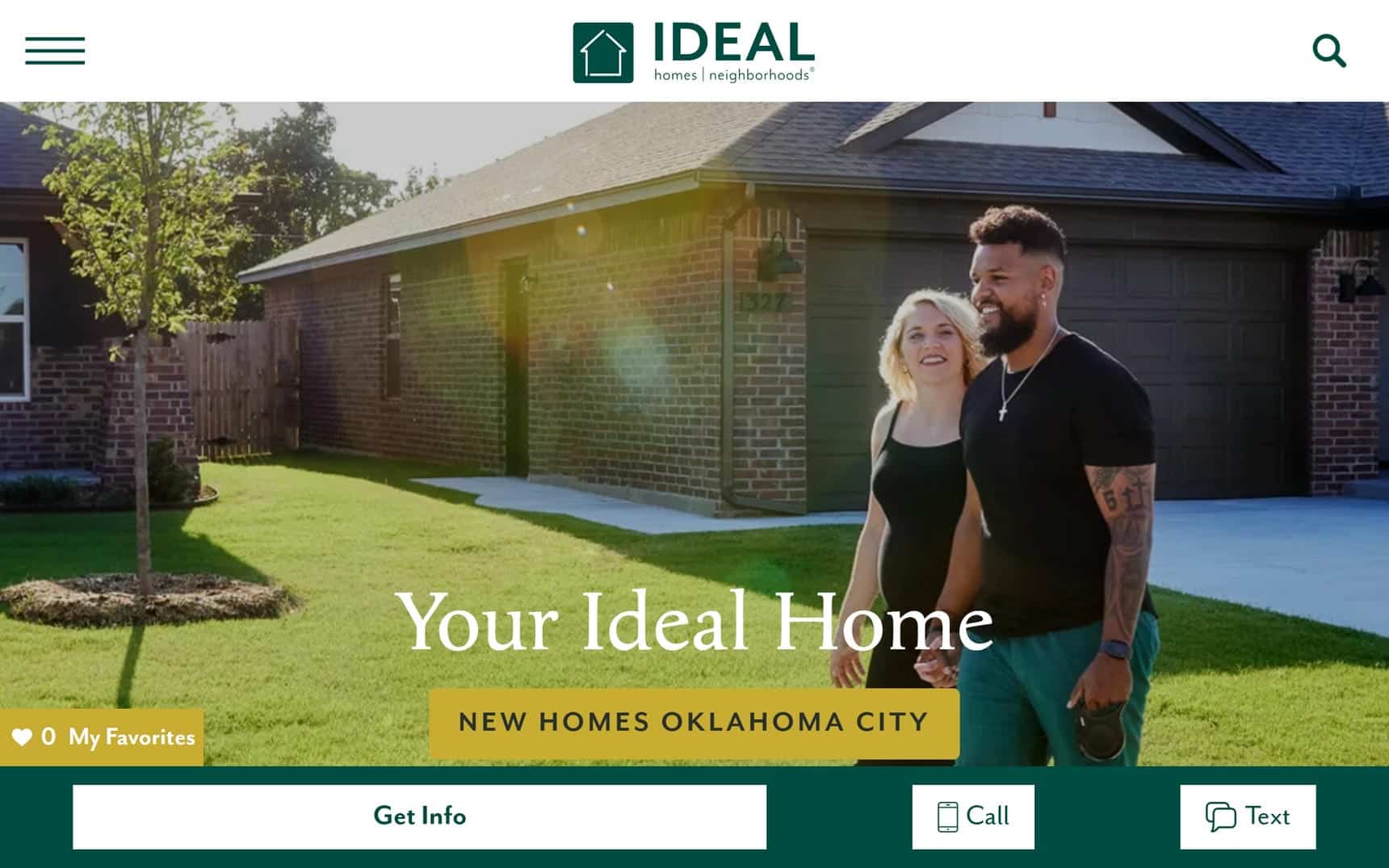 Ideal Homes website home page