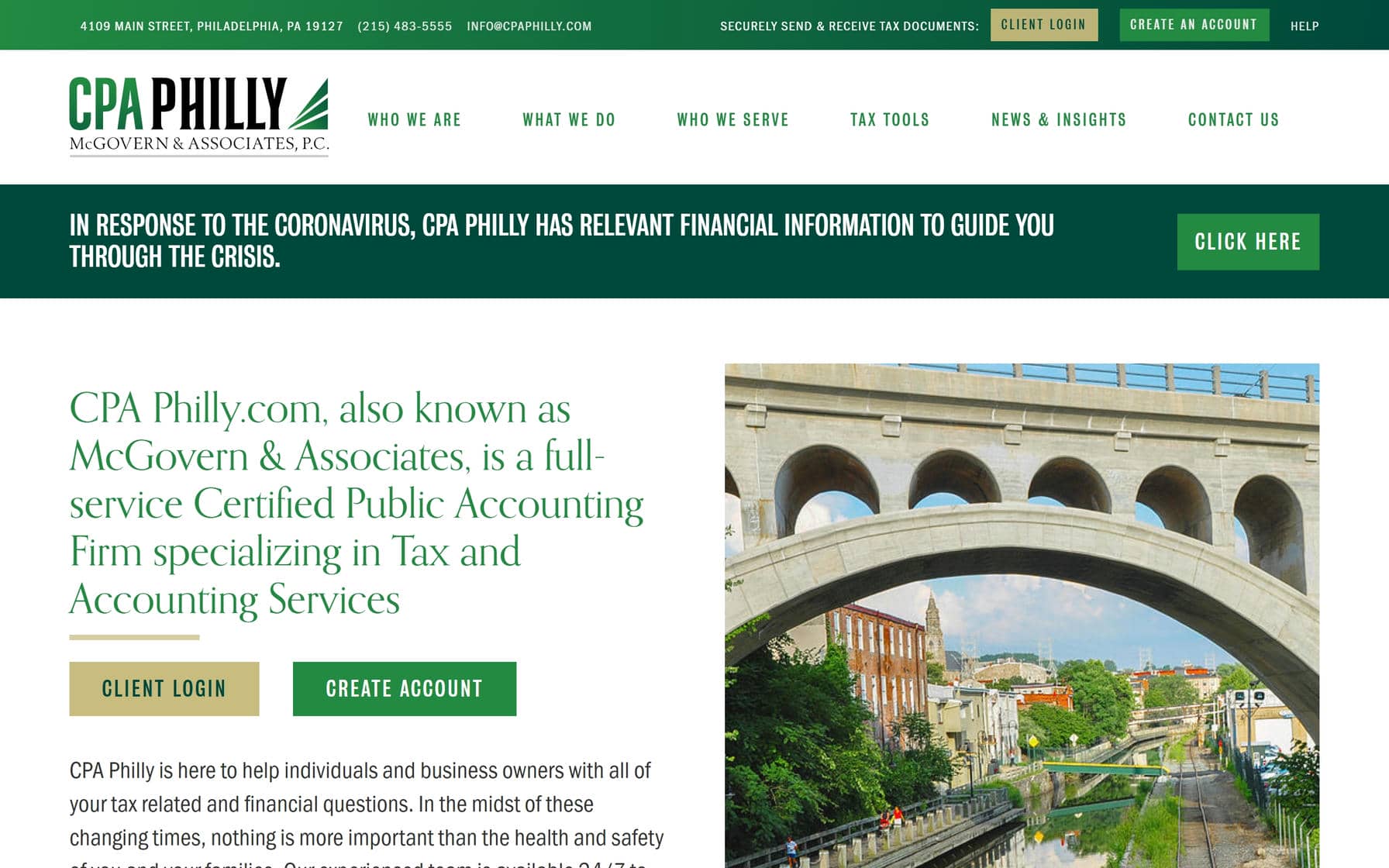 CPA Philly website home page