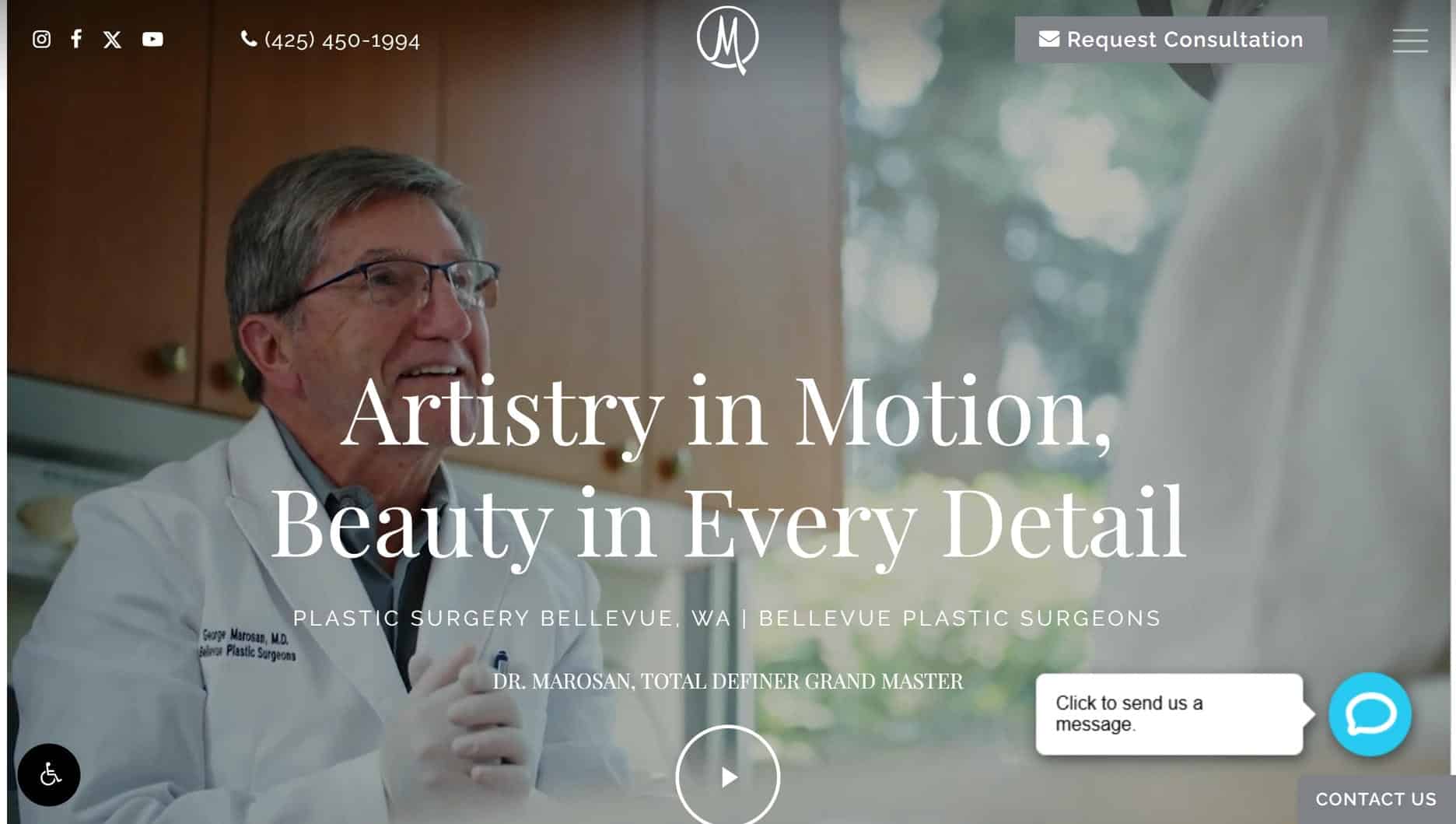 Bellevue plastic surgery homepage website