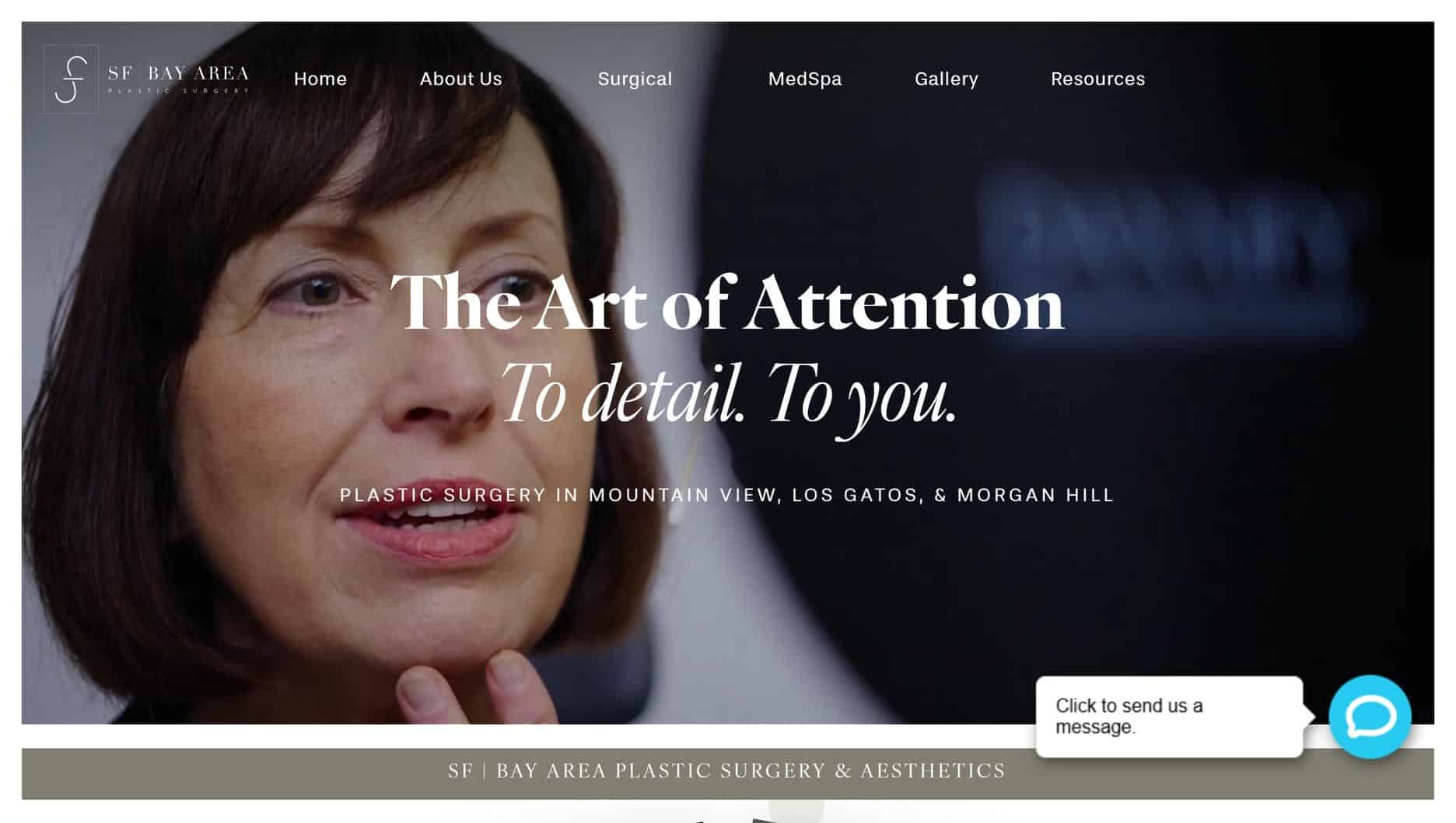 SFBay plastic surgery homepage website