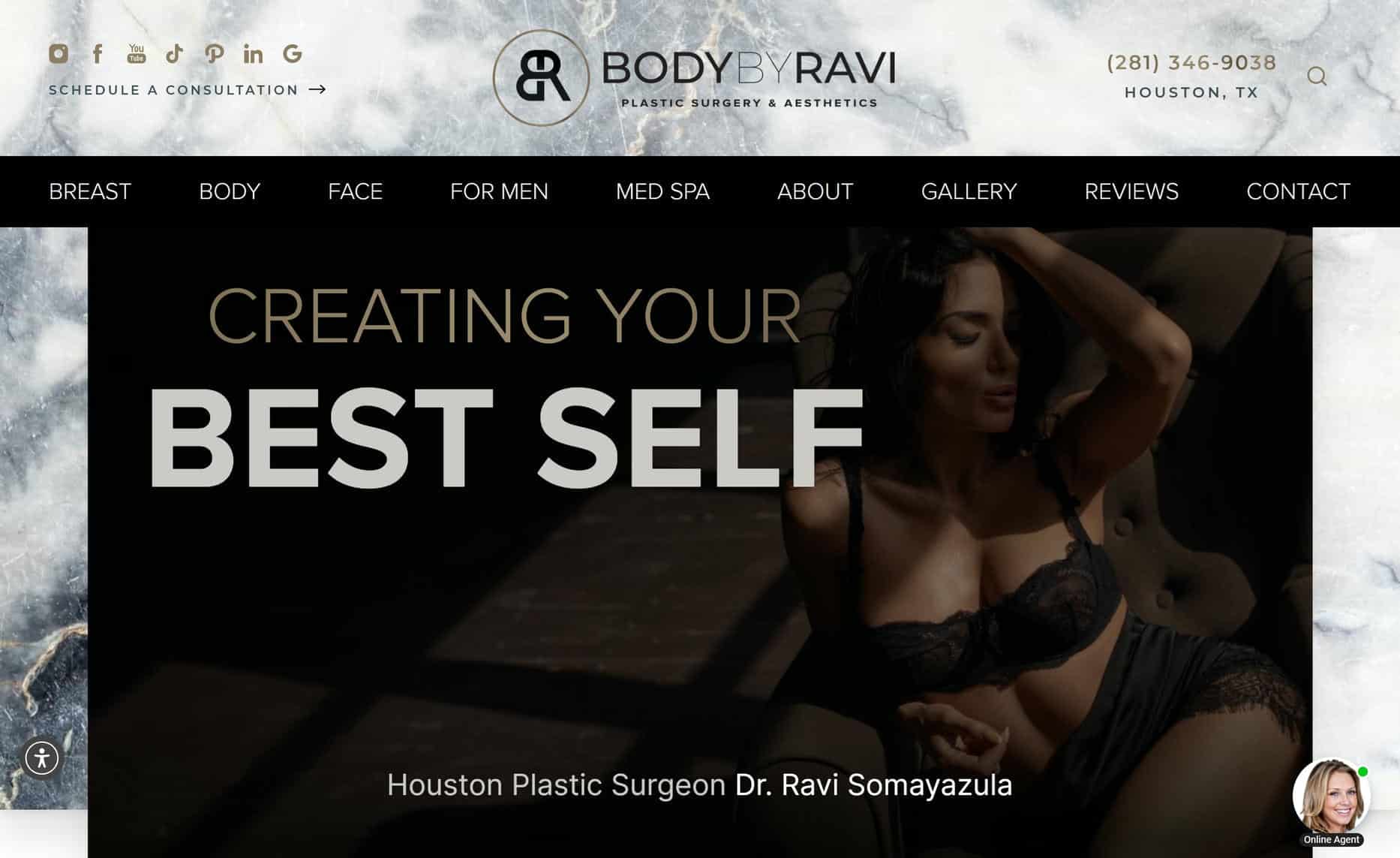 Body Bravi plastic surgery homepage website