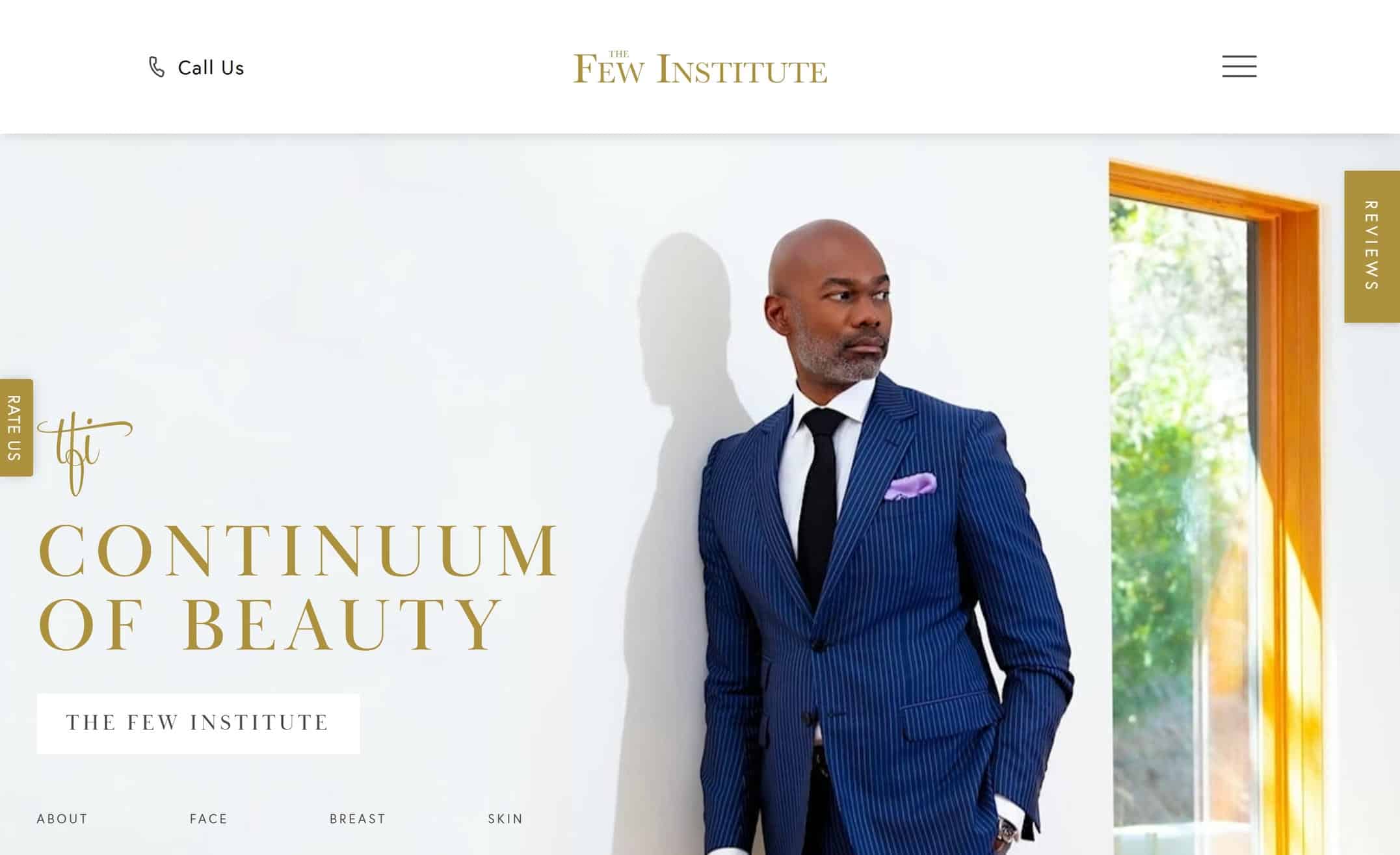 Few plastic surgery homepage website