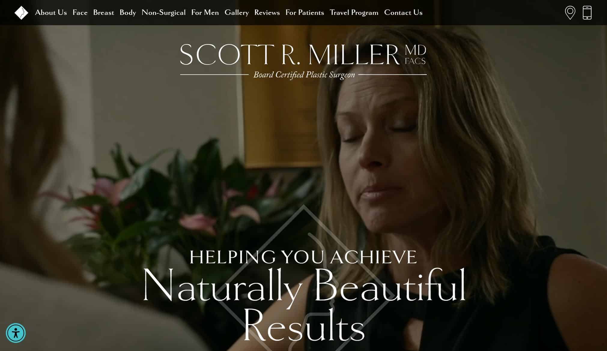 Miller cosmetic surgery homepage website