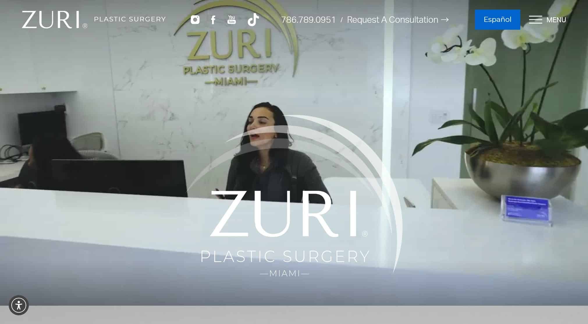 Zuri plastic surgery homepage website