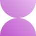 A pixelated hourglass shape with a light purple gradient fading to dark purple, against a black background.